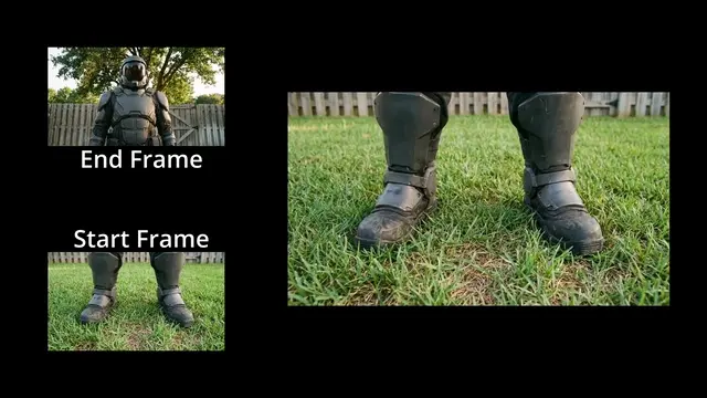 Start and end frames and the resulting clip